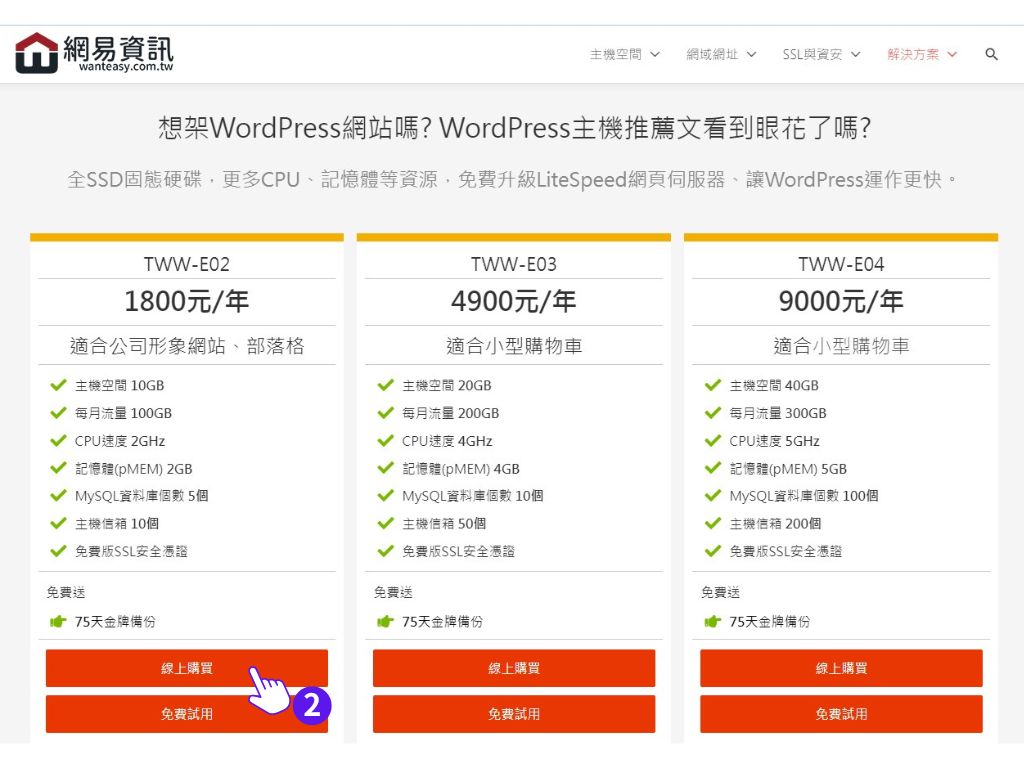 網易主機試用與Wordpress安裝教學